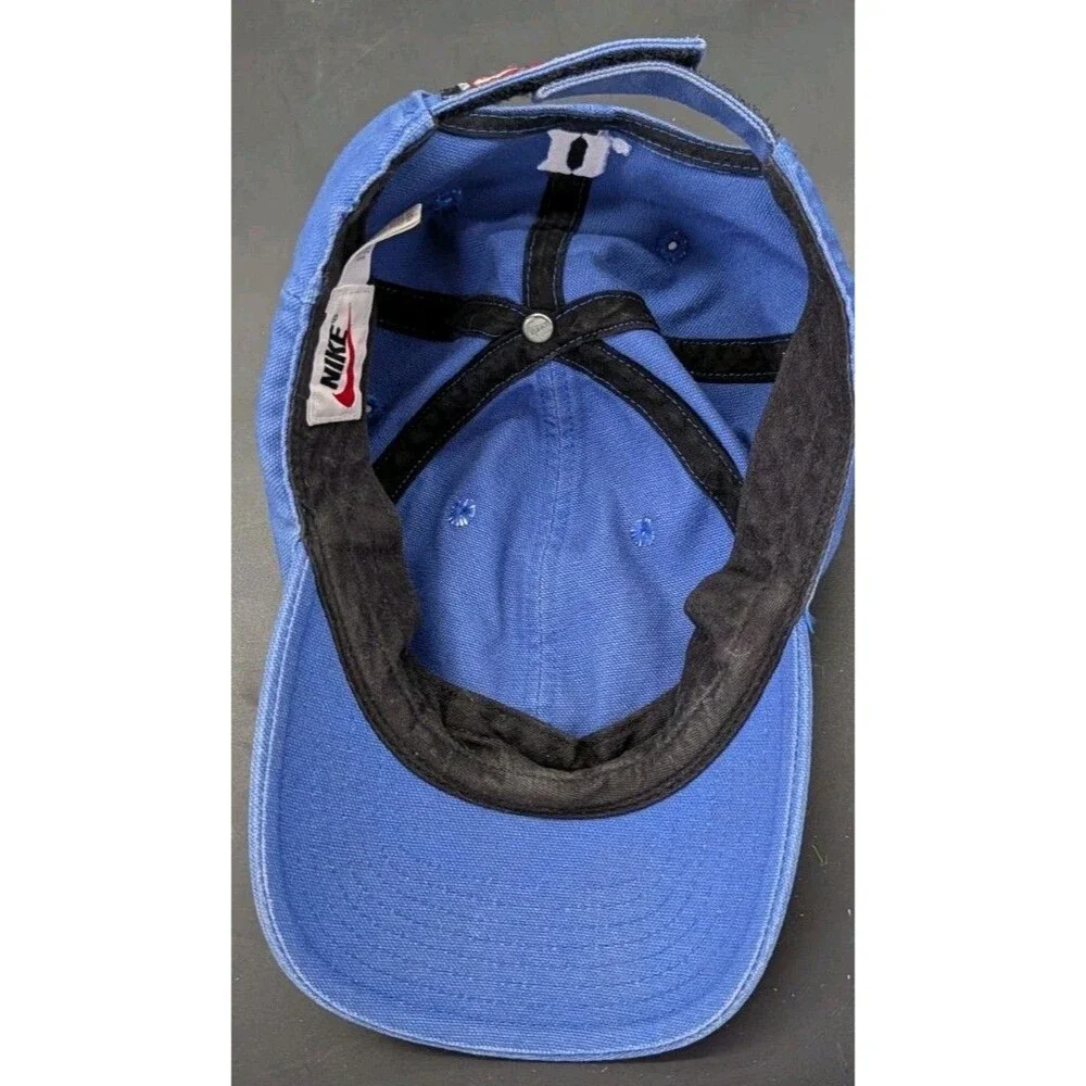 Vintage Nike Duke Blue Devils Hat Mens Strapback Blue Center Swoosh Y2K NCAA